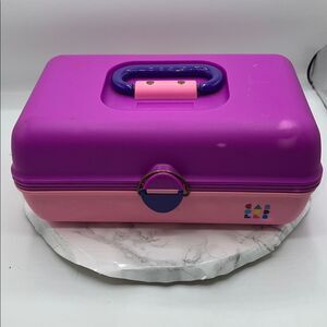 CABOODLES Vintage Purple and Pink Makeup Case
